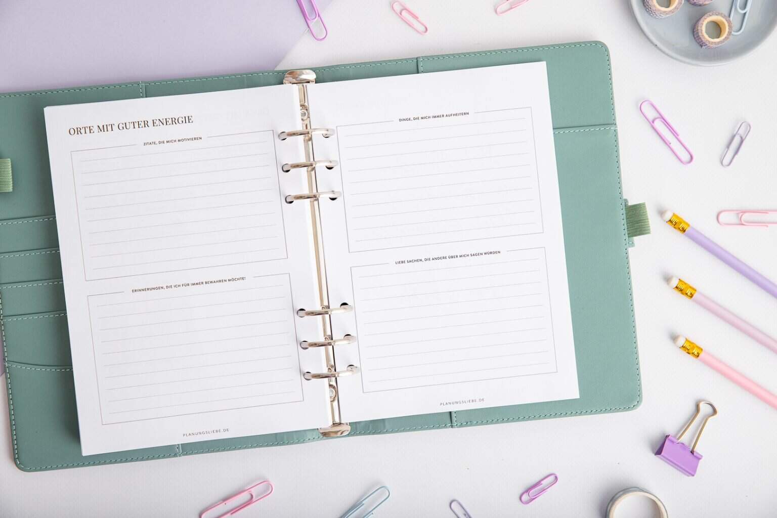 Orte mit guter Energie – Schreibseiten im Dankbarkeits Journal