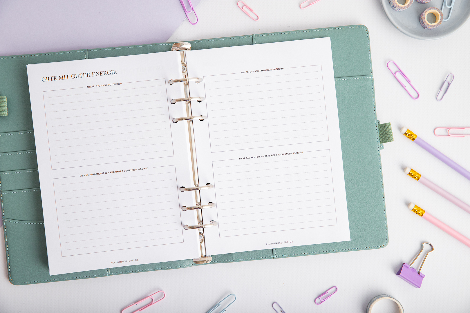 Orte mit guter Energie – Schreibseiten im Dankbarkeits Journal