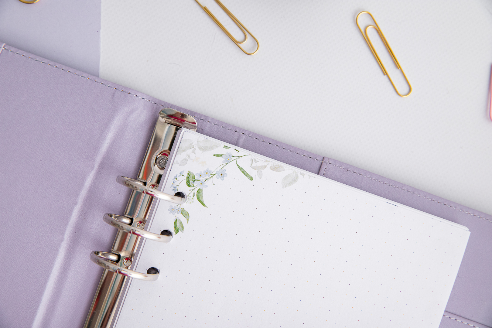 Ringbucheinlagen A5 gepunktet Motiv Aquarellwiese