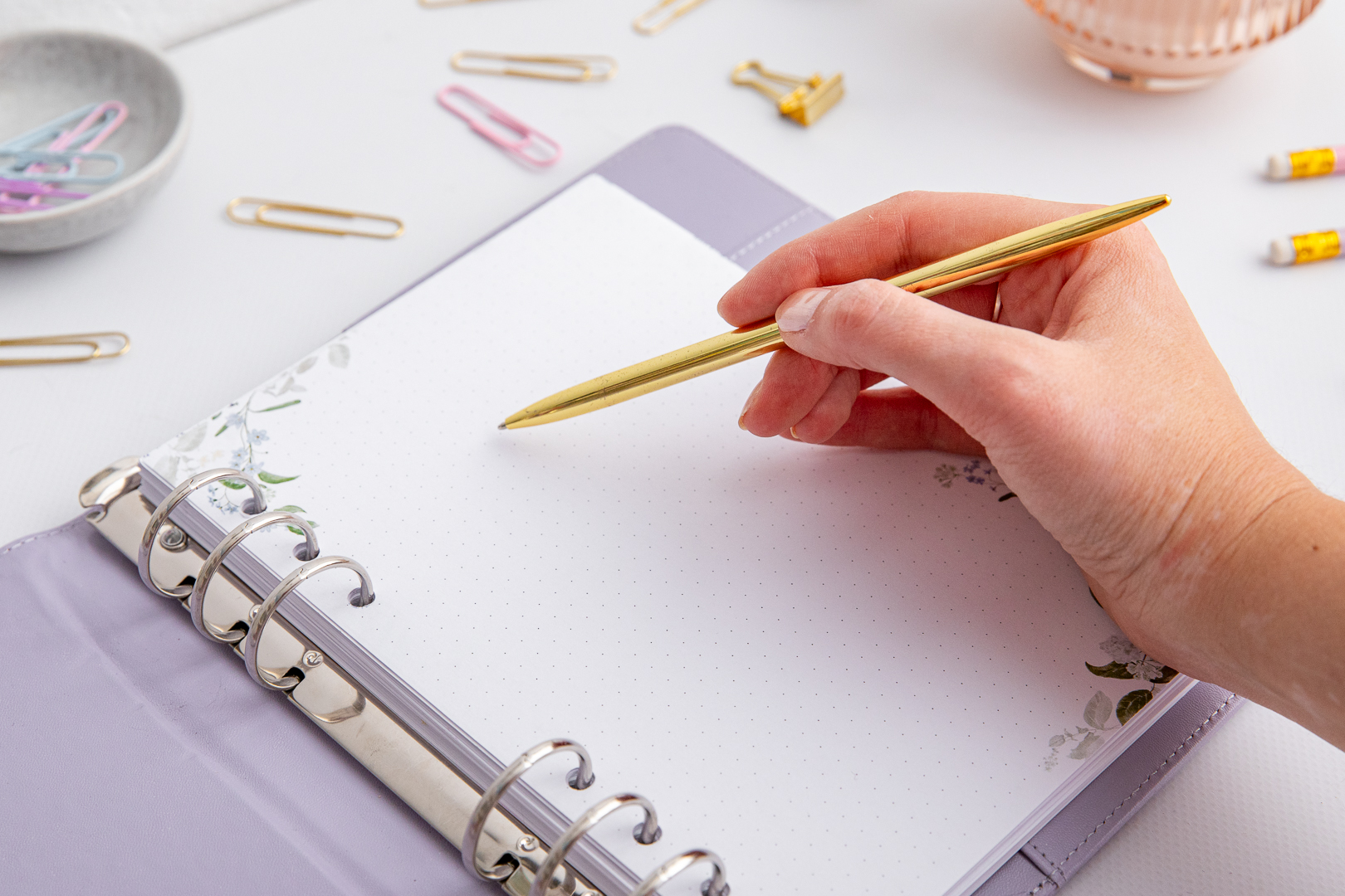 Ringbucheinlagen A5 mit Motiv Aquarellwiese