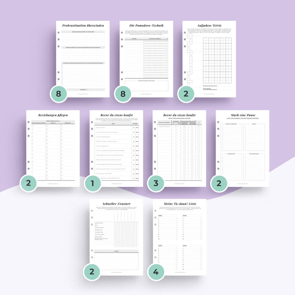 ADHS Planer fuer den Organizer | Vorlagen (2)