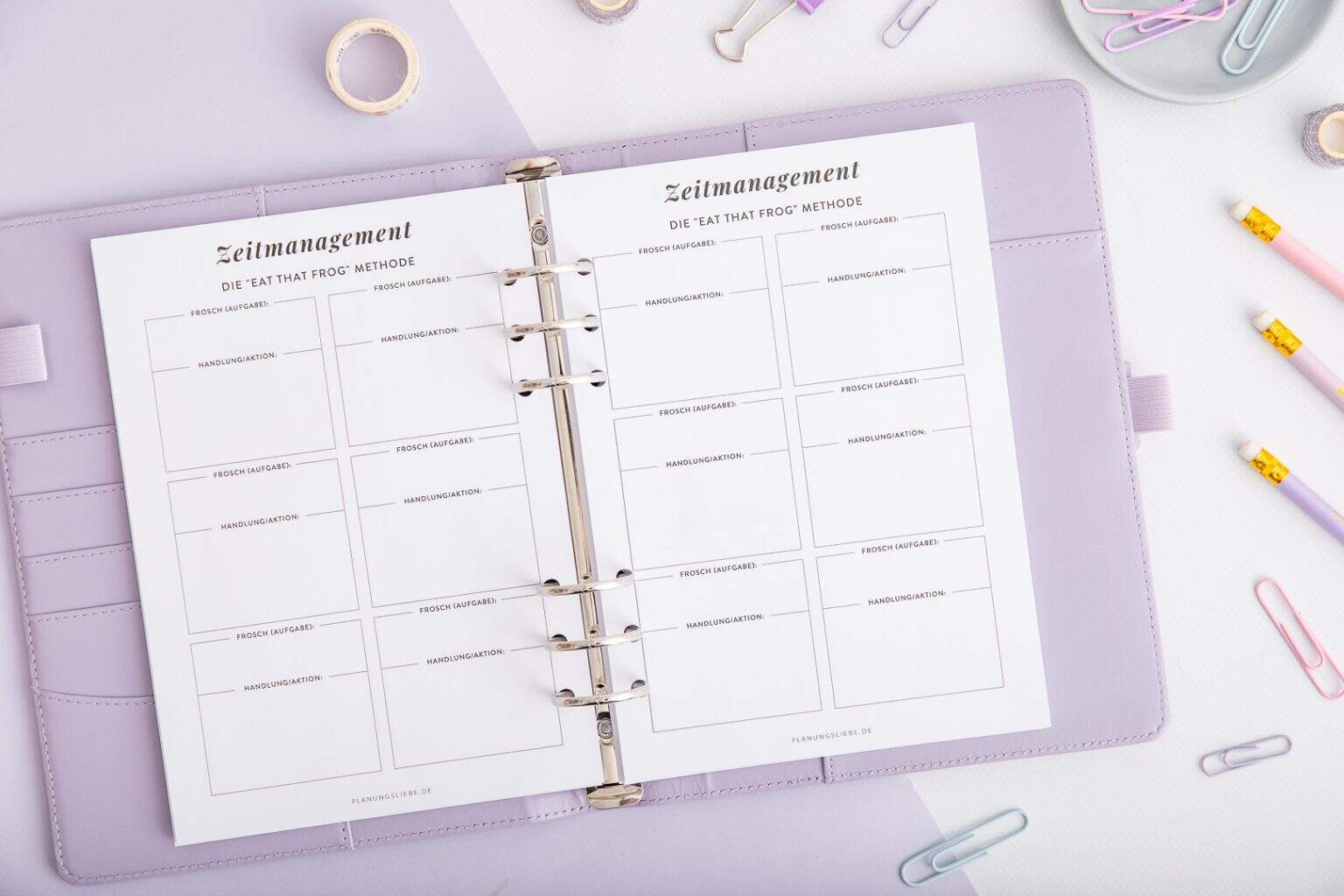 ADHS Planer – Organizer-Einlagen – Zeitmanagement (Eat That Frog)