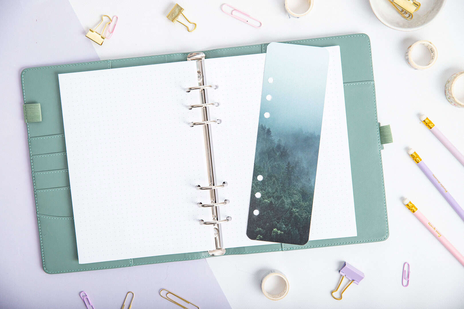 Forest Echo - Lesezeichen für Ringbuchplaner