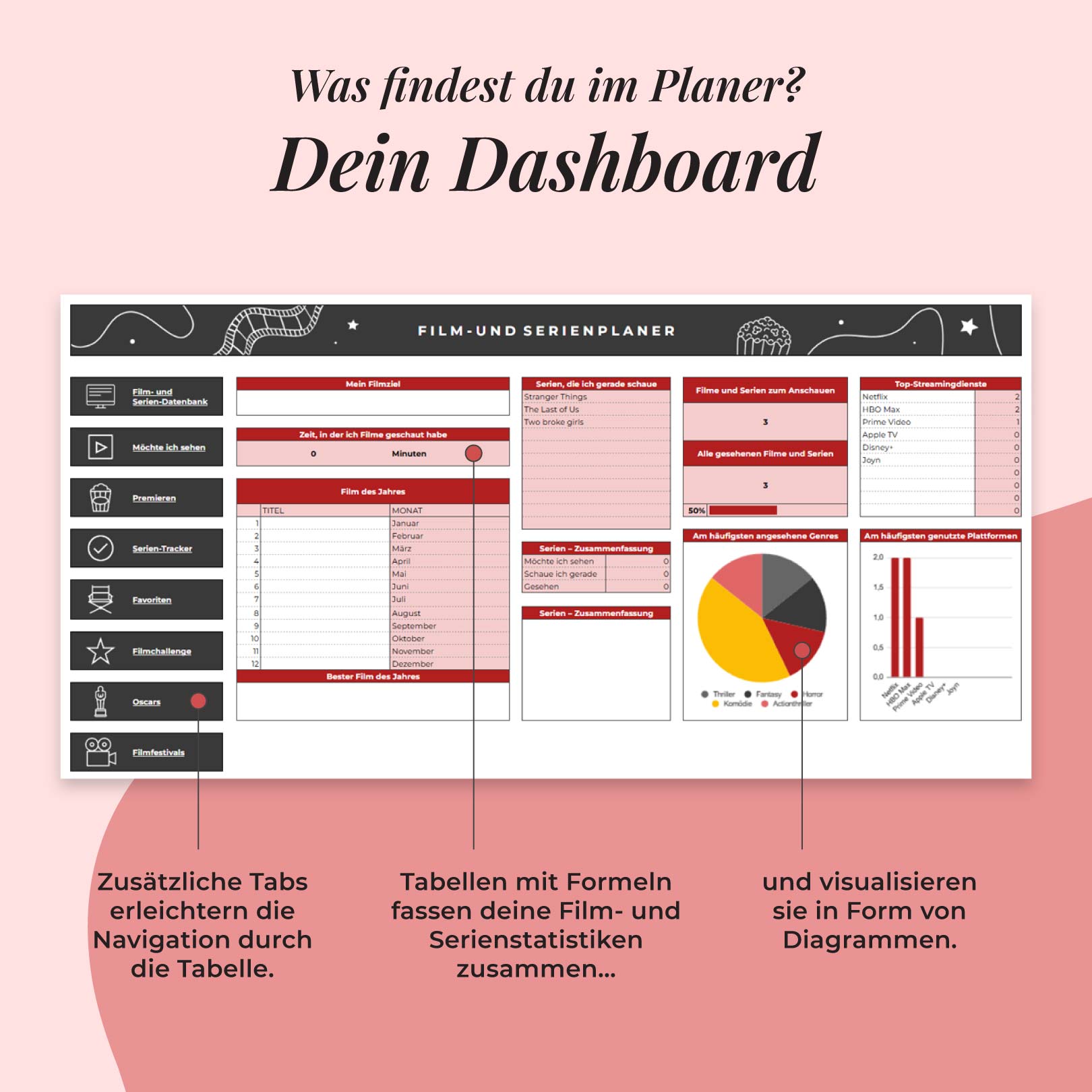 Film-und Serienplanner | Google Sheets | Dein Dashboard