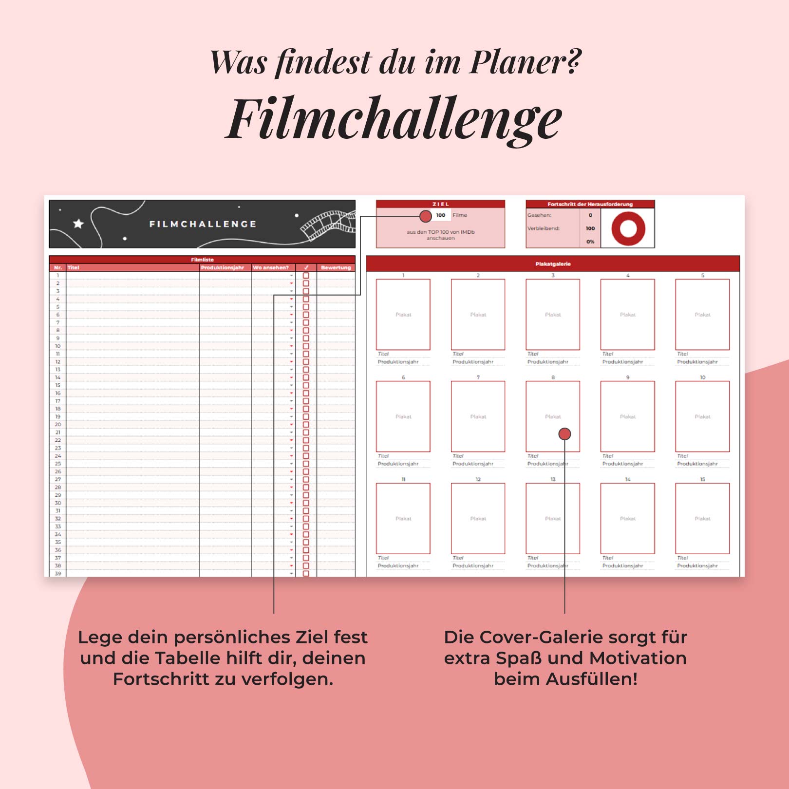 Film-und Serienplanner | Google Sheets | Filmchallenge