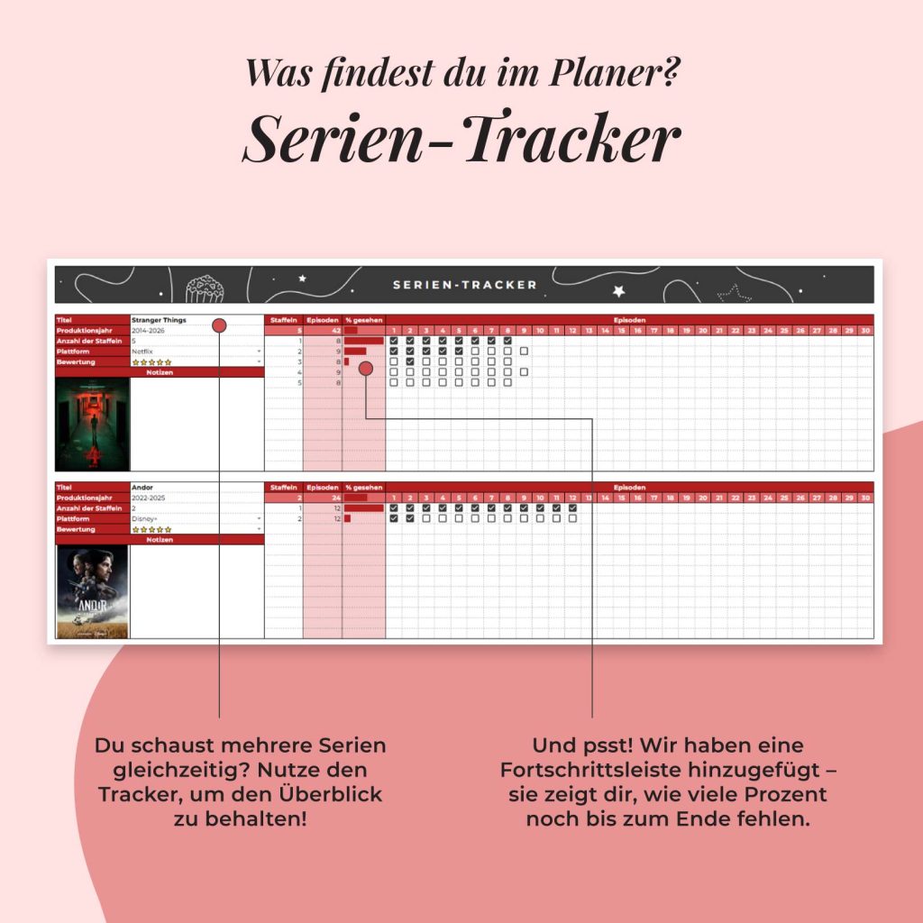 Film-und Serienplanner | Google Sheets | Serien Tracker