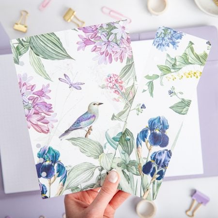 Set für deinen Ringbuchplaner | Titelseite & Lesezeichen – Paradiesischer Garten