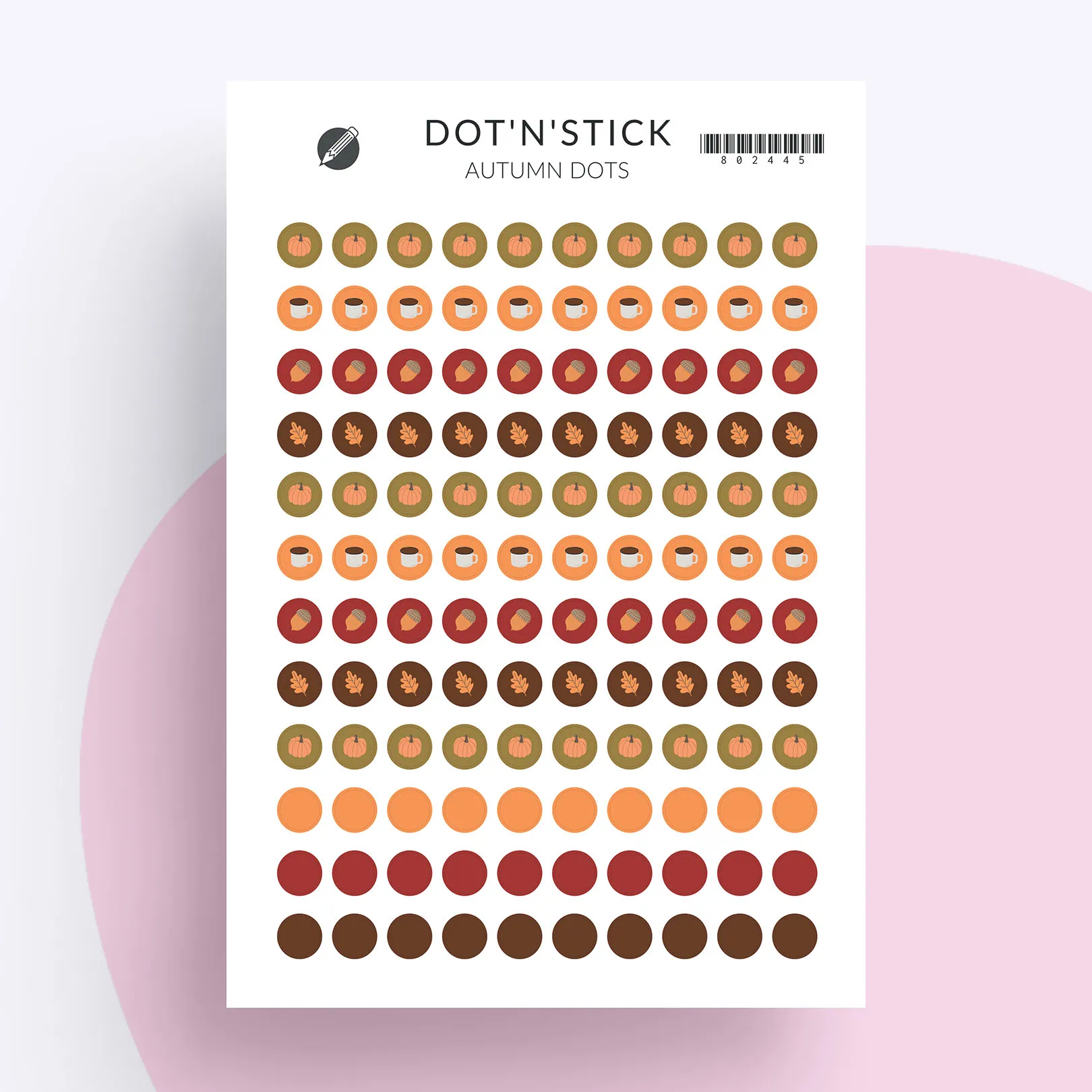 Autumn Dots – Planer Aufkleber