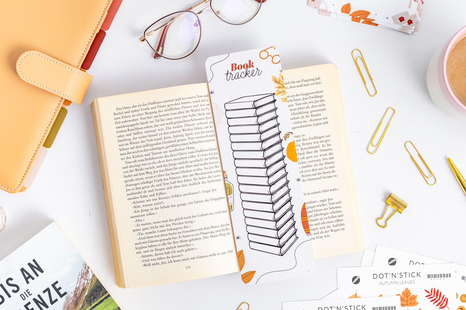Herbstliche Lesezeichen für Bücher