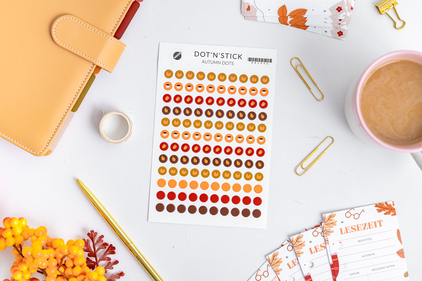Planer Aufkleber – Autumn Dots (2)