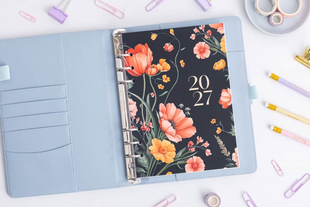 Titelseite für deinen Organizer | Coral Bouqet