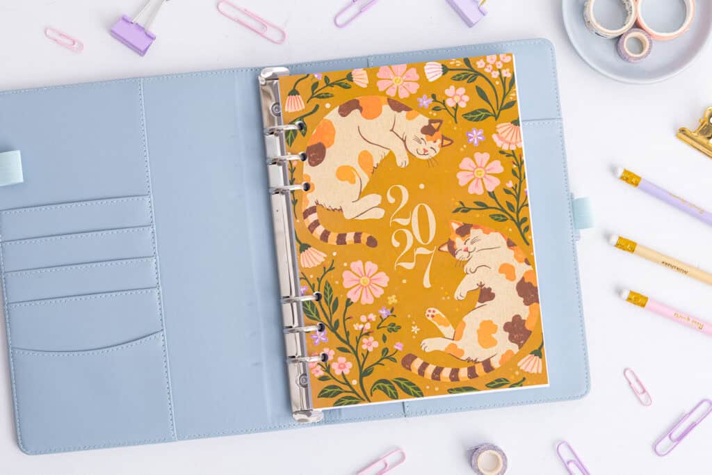 Titelseite für deinen Organizer | Cozy cats