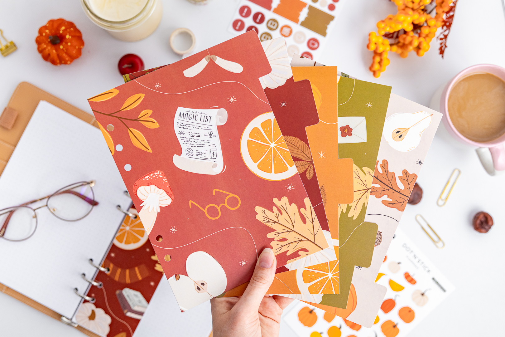 Trennblätter „Herbst Feelings“ | A5 Ringbuch Register