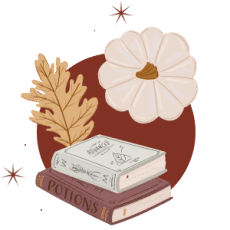 Herbstliche Bücherträume – mit weißer Kürbis Illustration Herbstliche Bücherträume – mit weißer Kürbis Illustration